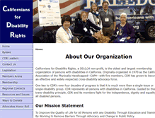 Tablet Screenshot of disabilityrights-cdr.org